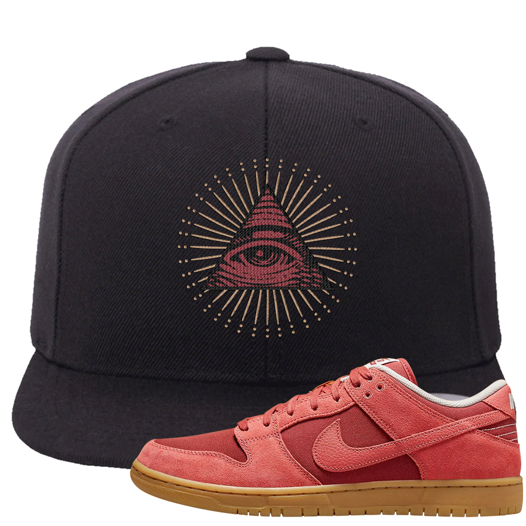 Software Collab Low Dunks Snapback Hat | All Seeing Eye, Black