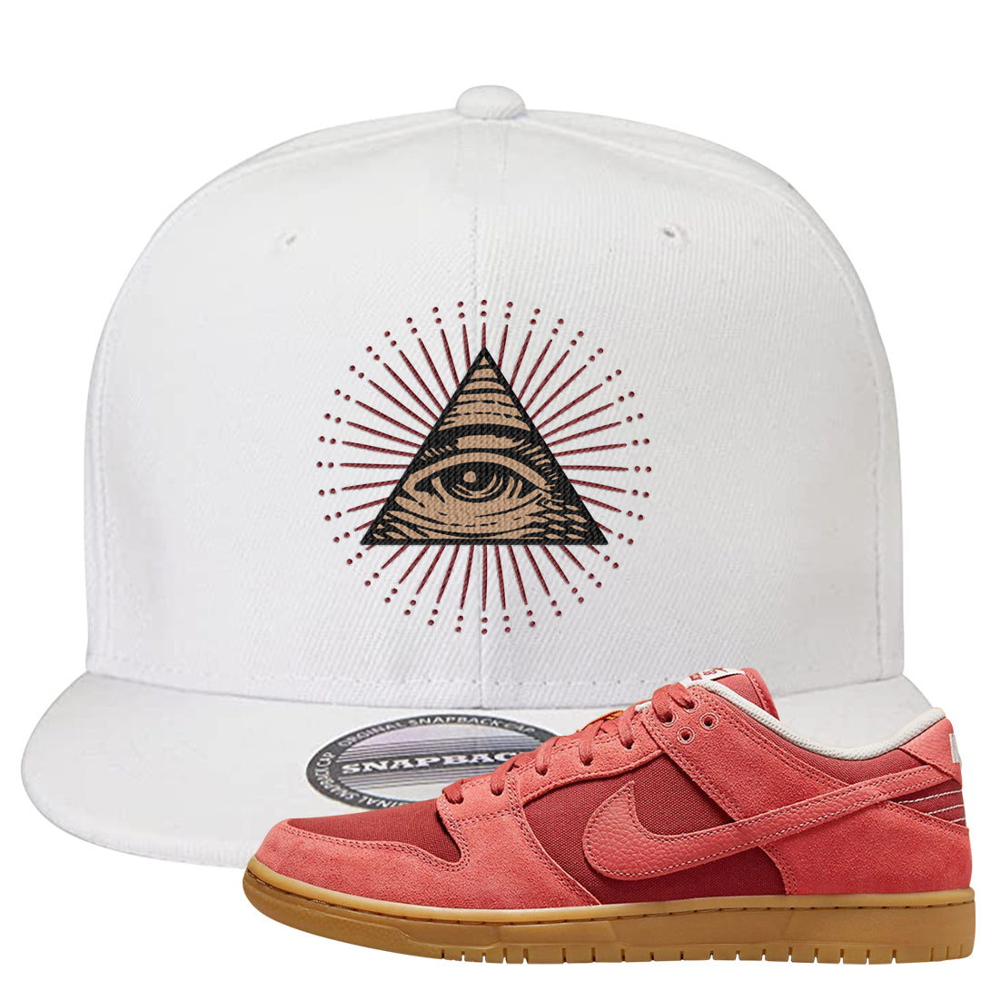 Software Collab Low Dunks Snapback Hat | All Seeing Eye, White