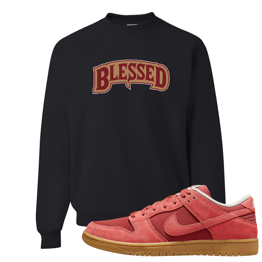 Software Collab Low Dunks Crewneck Sweatshirt | Blessed Arch, Black
