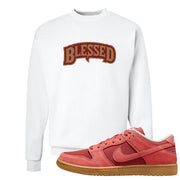 Software Collab Low Dunks Crewneck Sweatshirt | Blessed Arch, White