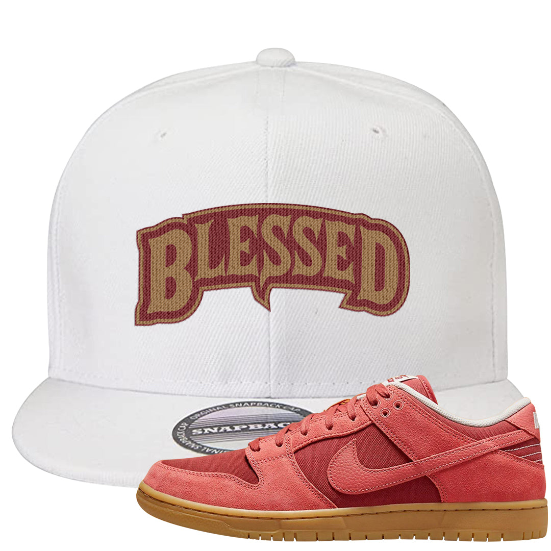 Software Collab Low Dunks Snapback Hat | Blessed Arch, White