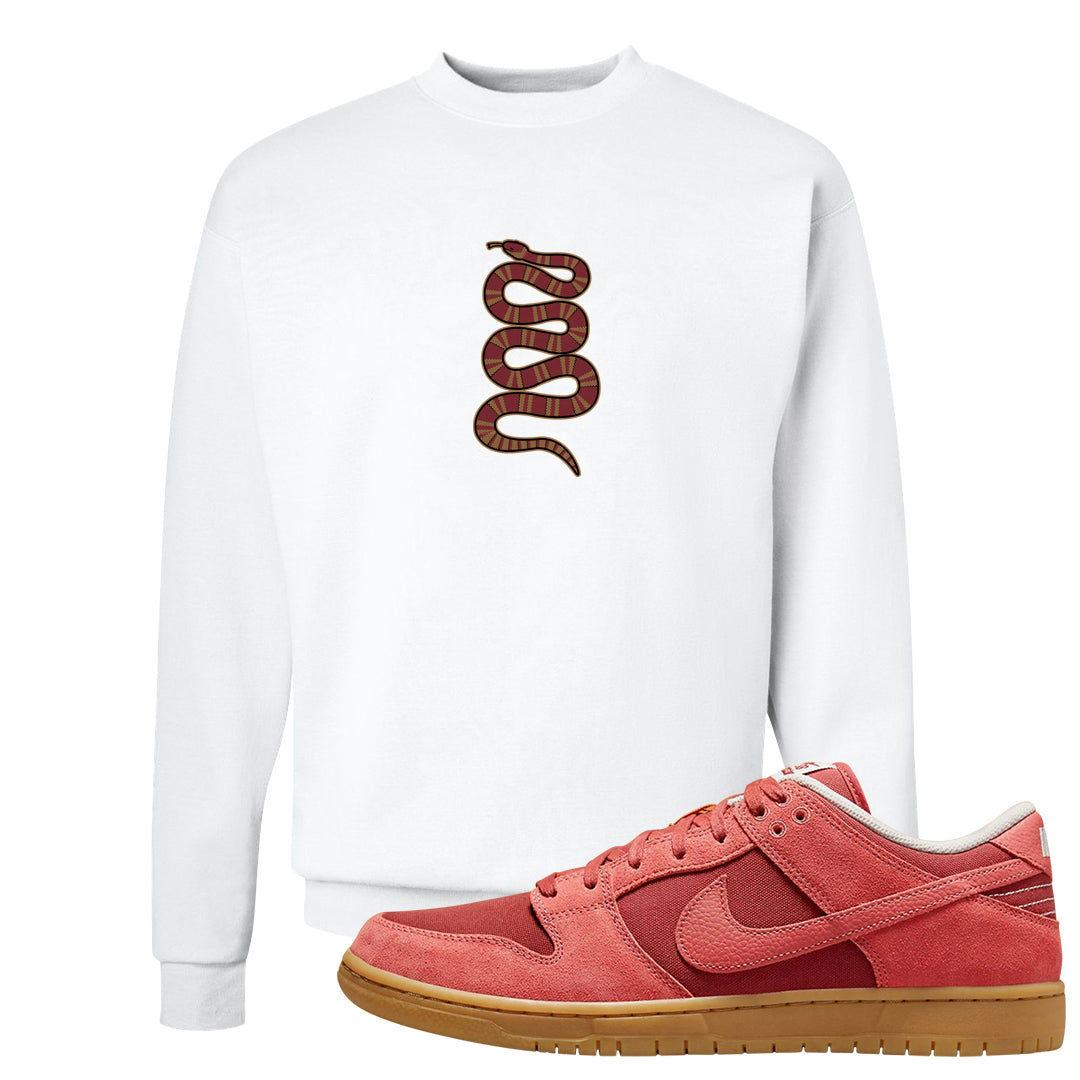 Software Collab Low Dunks Crewneck Sweatshirt | Coiled Snake, White