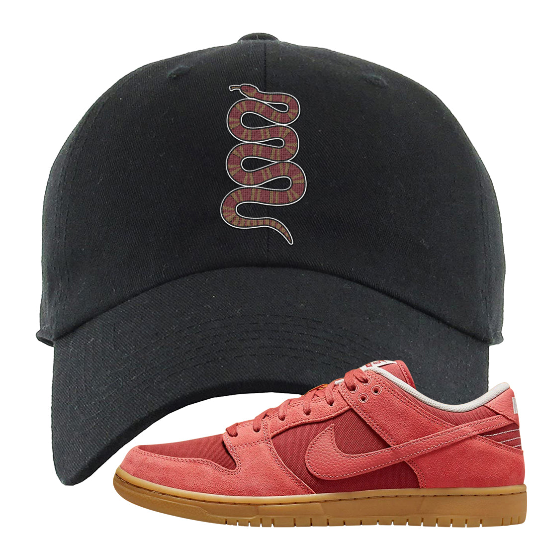 Software Collab Low Dunks Dad Hat | Coiled Snake, Black