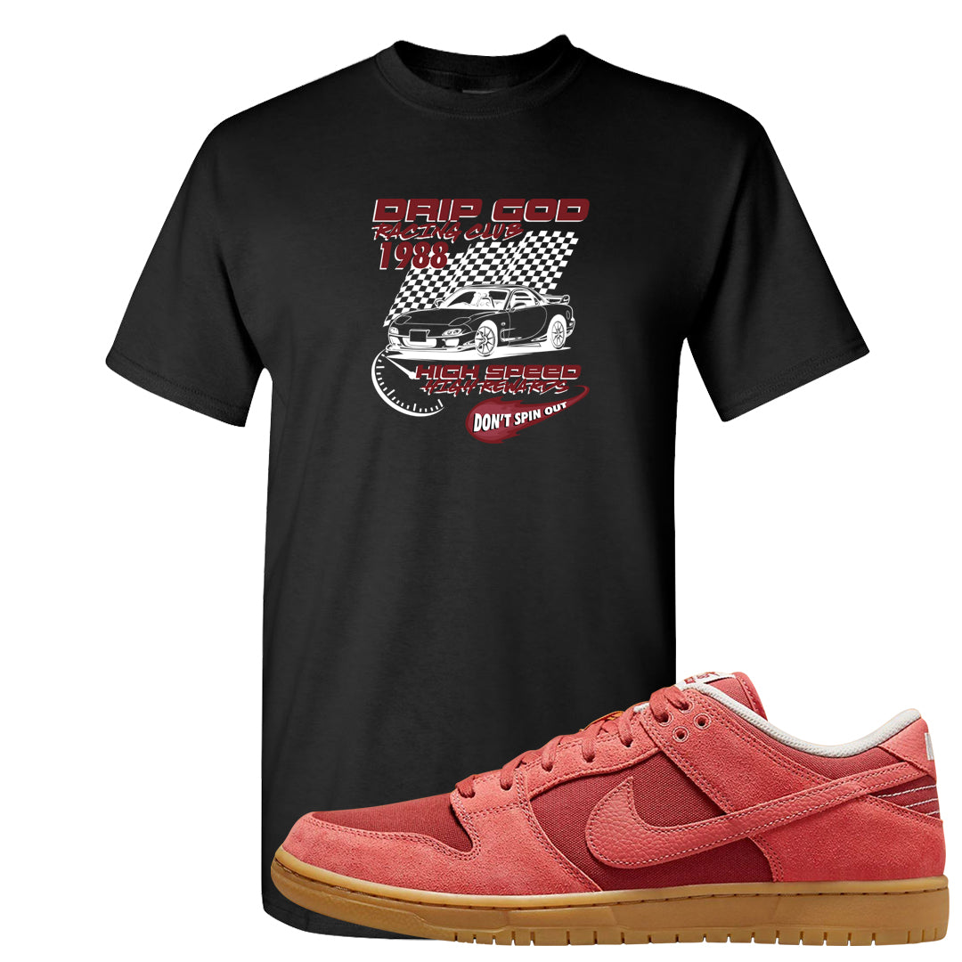 Software Collab Low Dunks T Shirt | Drip God Racing Club, Black