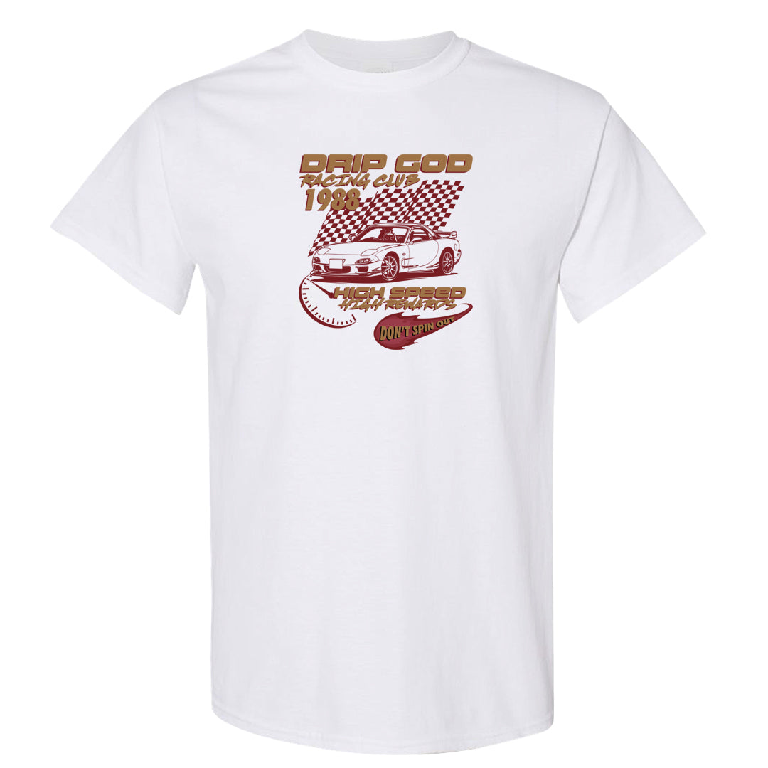 Software Collab Low Dunks T Shirt | Drip God Racing Club, White