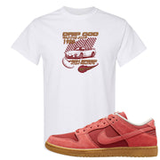 Software Collab Low Dunks T Shirt | Drip God Racing Club, White