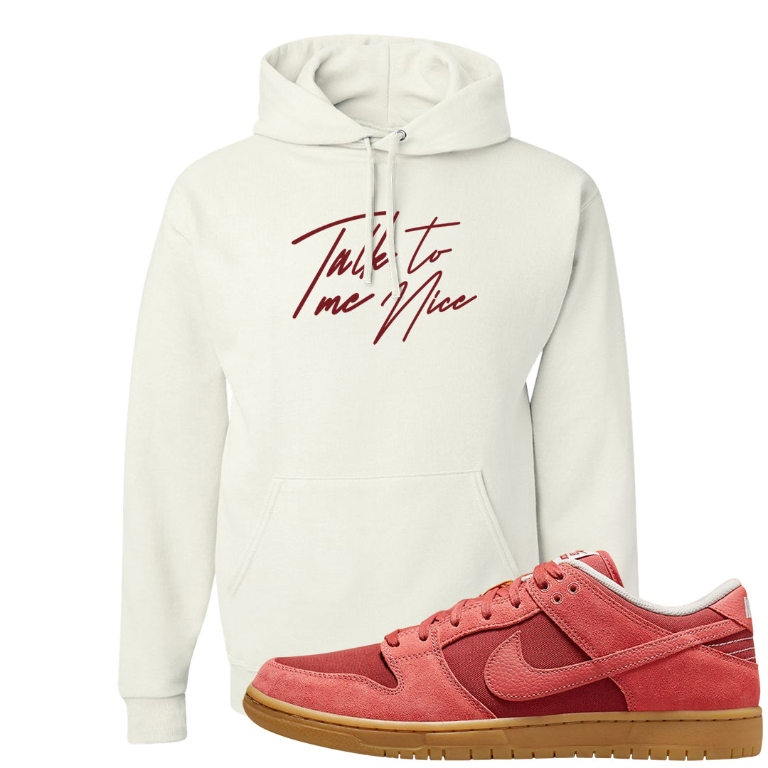Software Collab Low Dunks Hoodie | Talk To Me Nice, White