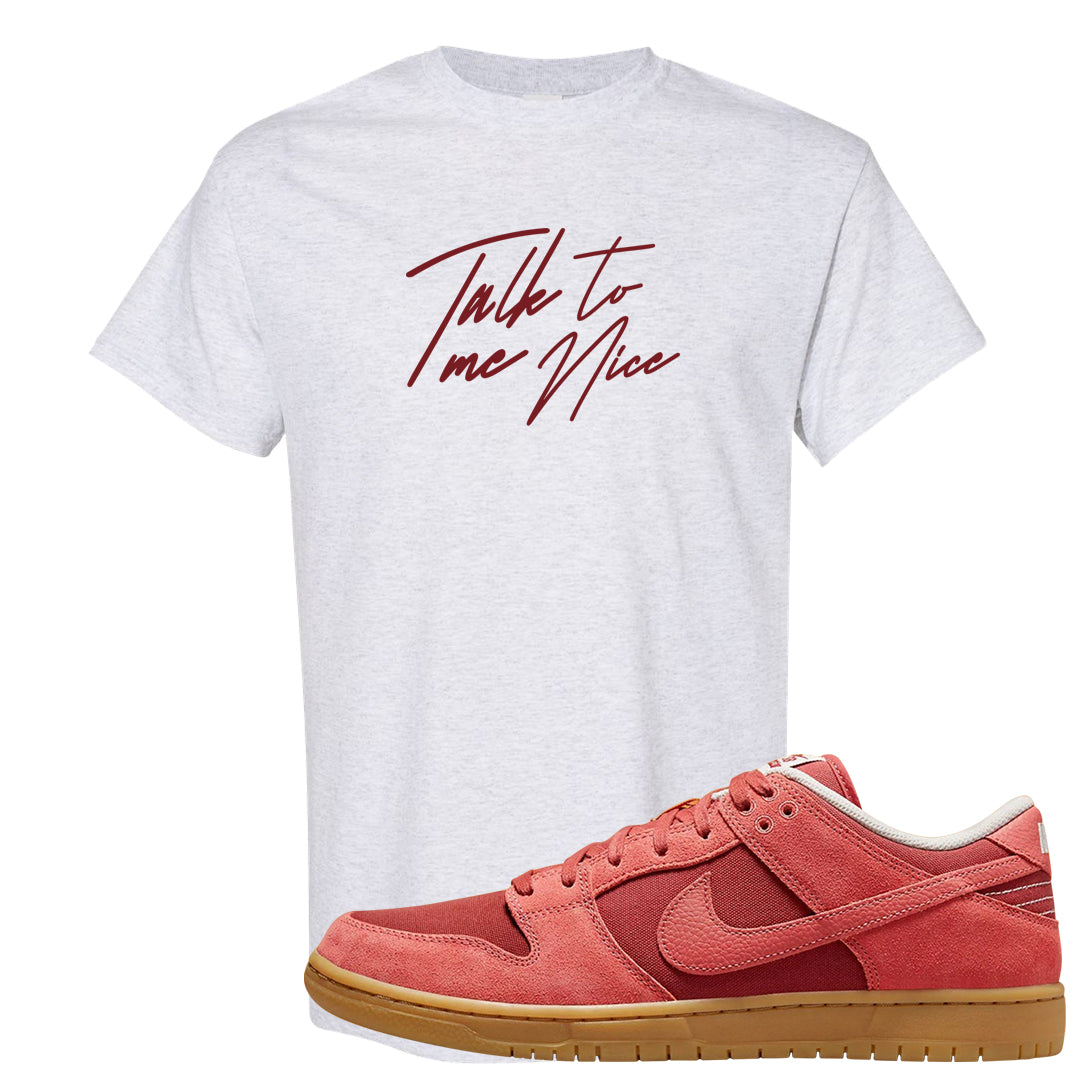 Software Collab Low Dunks T Shirt | Talk To Me Nice, Ash