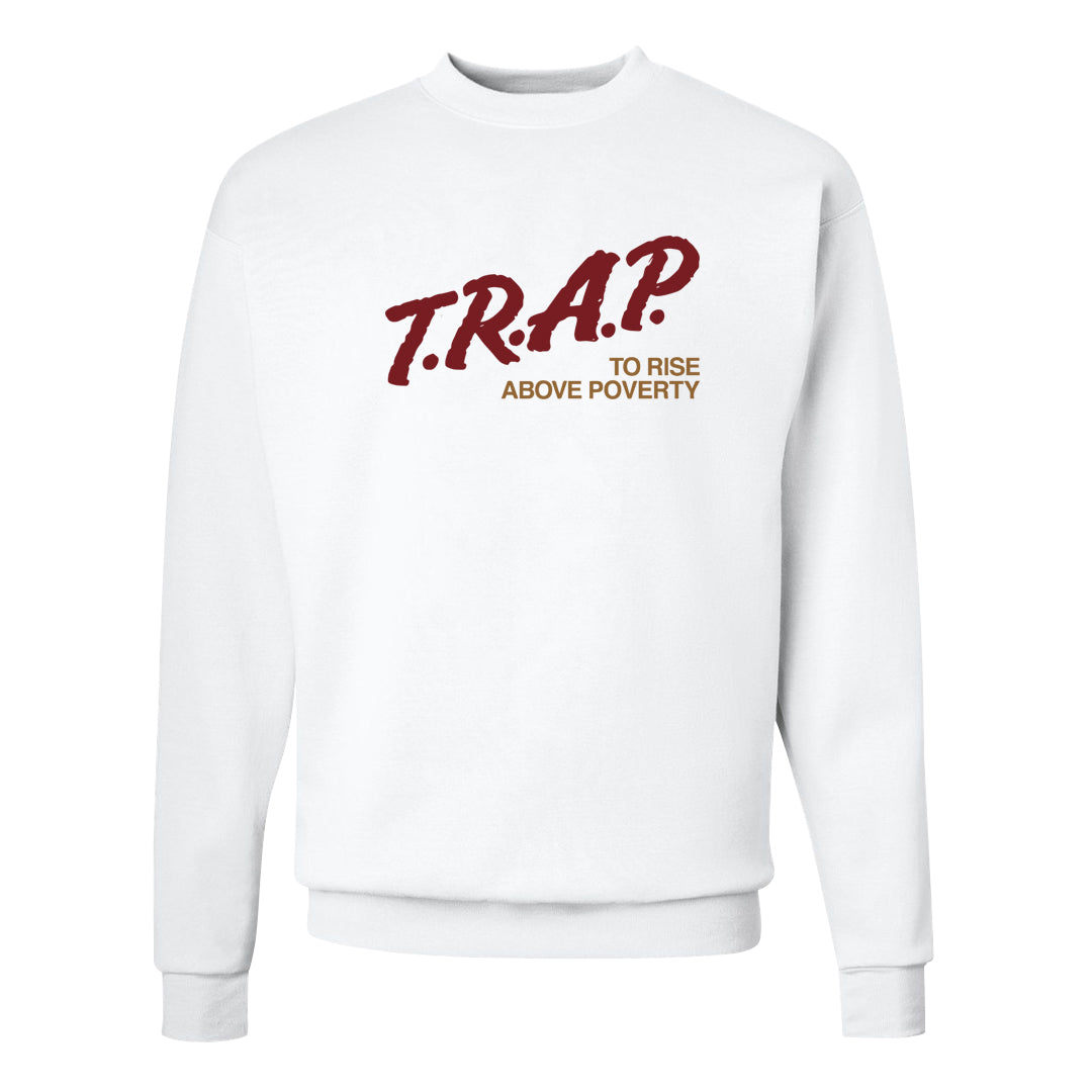 Software Collab Low Dunks Crewneck Sweatshirt | Trap To Rise Above Poverty, White