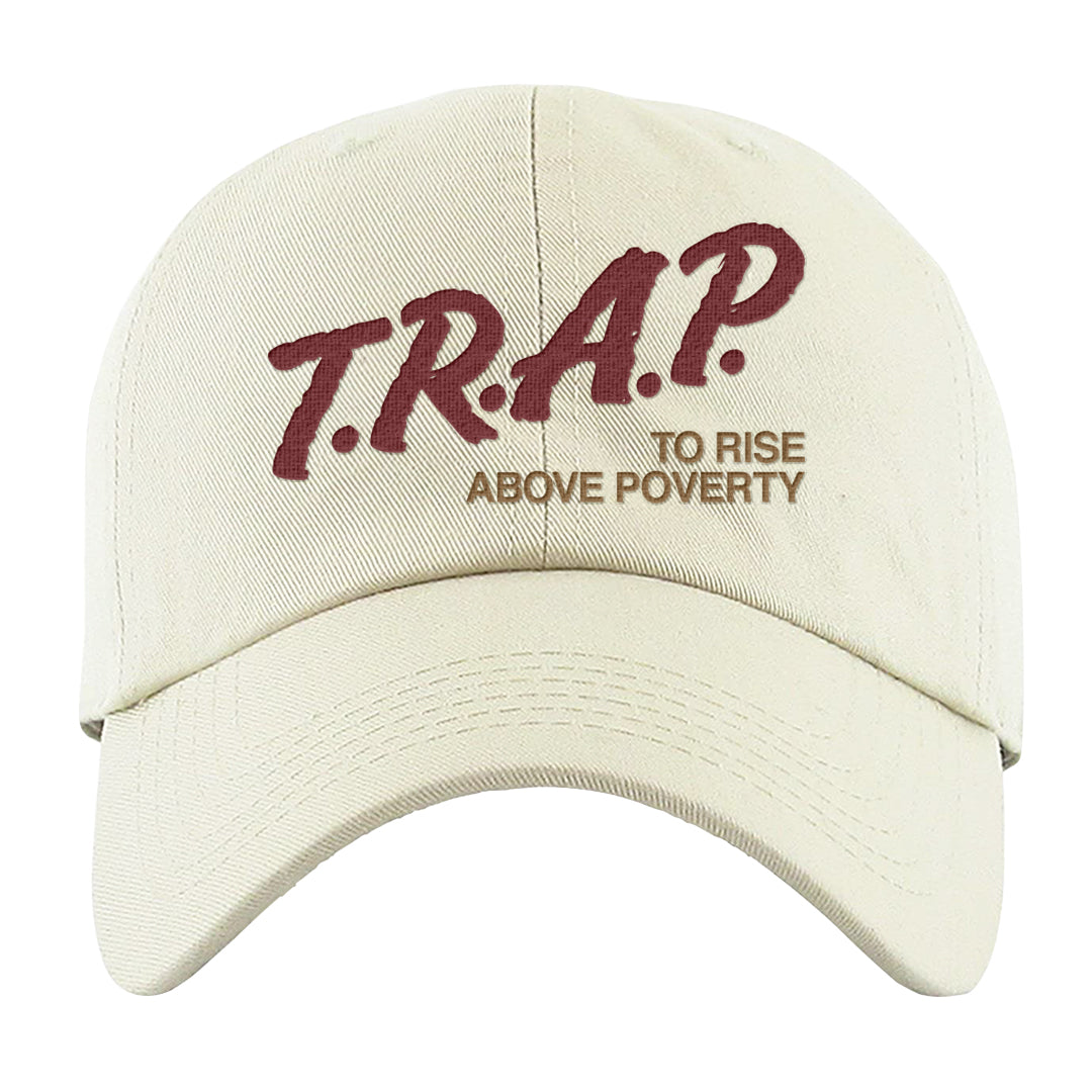 Software Collab Low Dunks Dad Hat | Trap To Rise Above Poverty, White