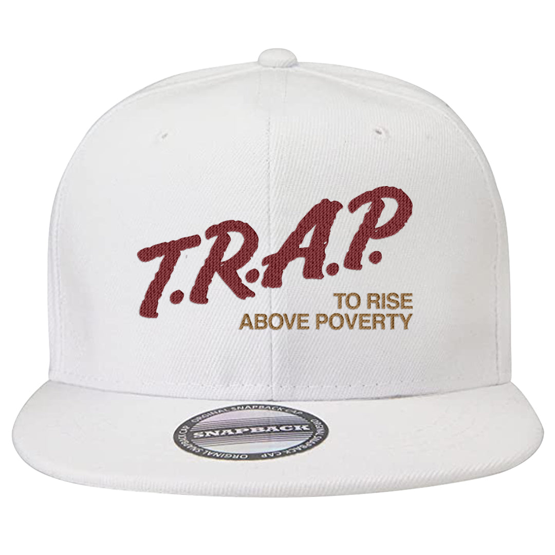 Software Collab Low Dunks Snapback Hat | Trap To Rise Above Poverty, White