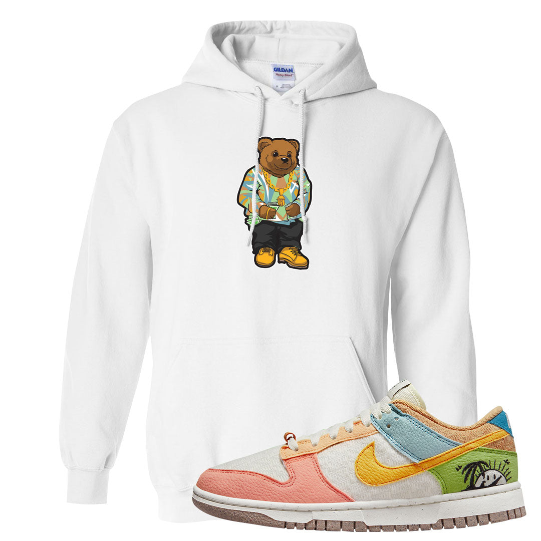 Sail Sanded Gold Low Dunks Hoodie | Sweater Bear, White
