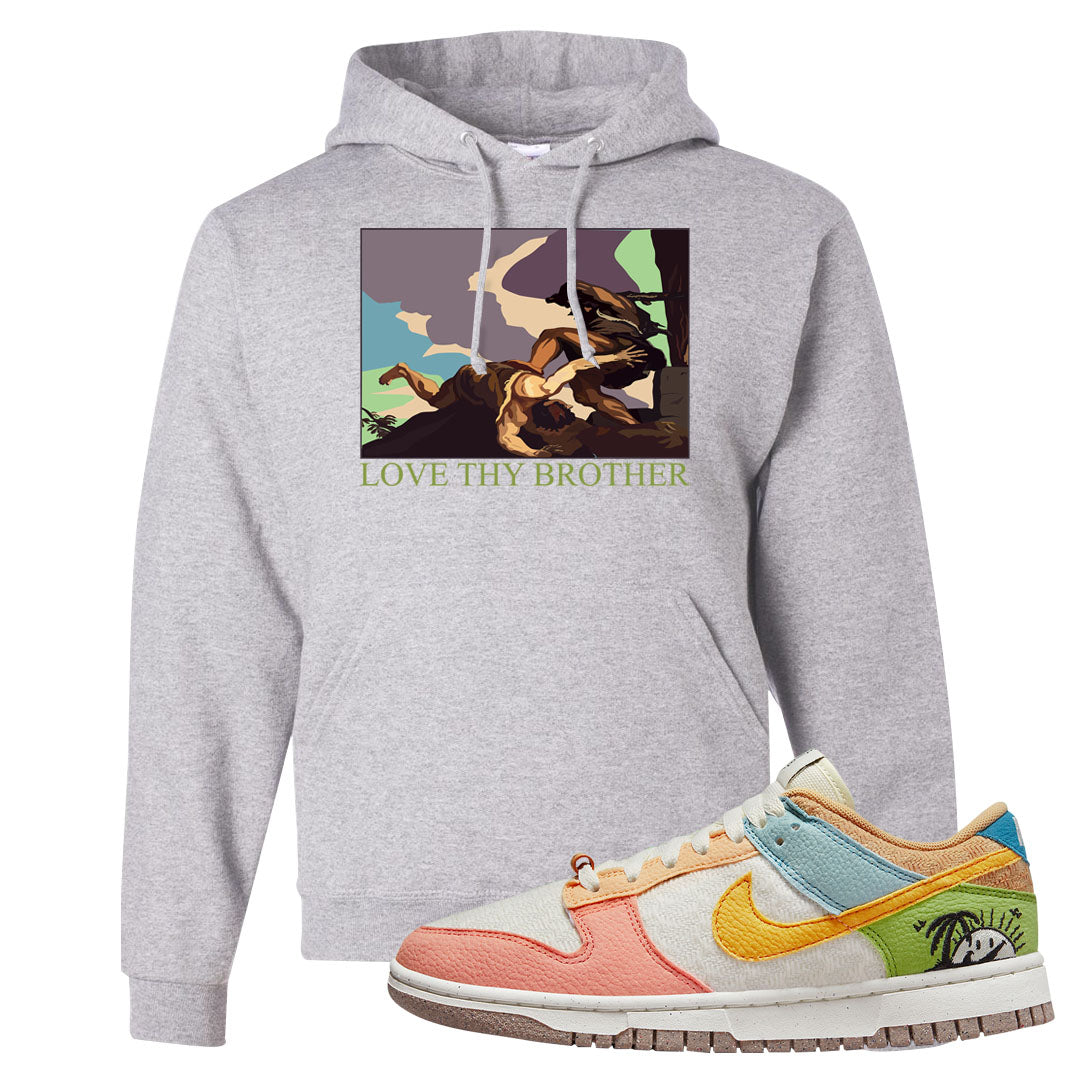 Sail Sanded Gold Low Dunks Hoodie | Love Thy Brother, Ash