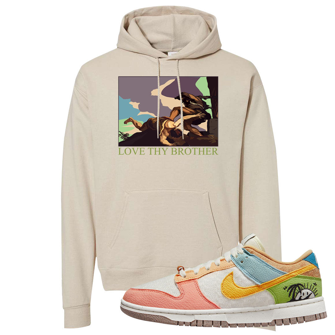Sail Sanded Gold Low Dunks Hoodie | Love Thy Brother, Sand