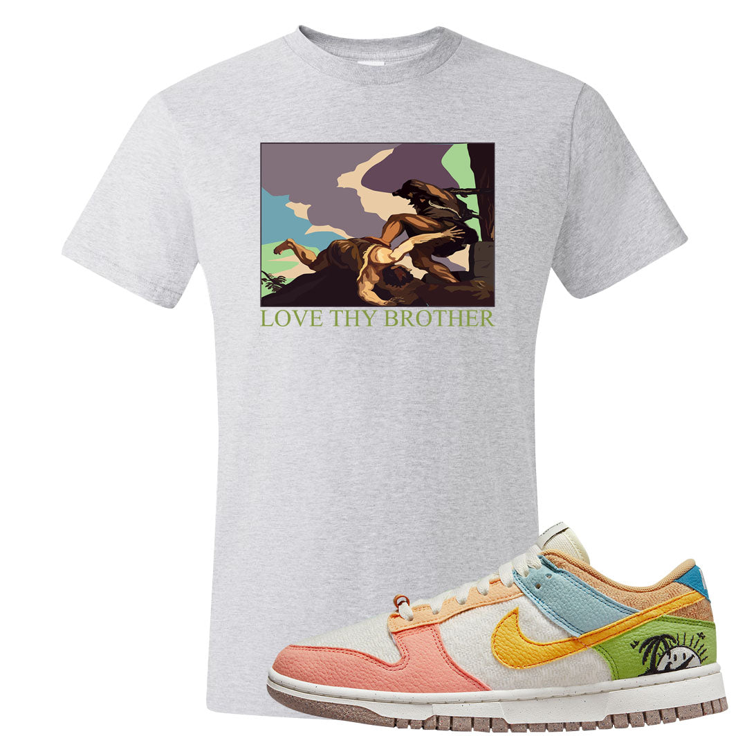 Sail Sanded Gold Low Dunks T Shirt | Love Thy Brother, Ash