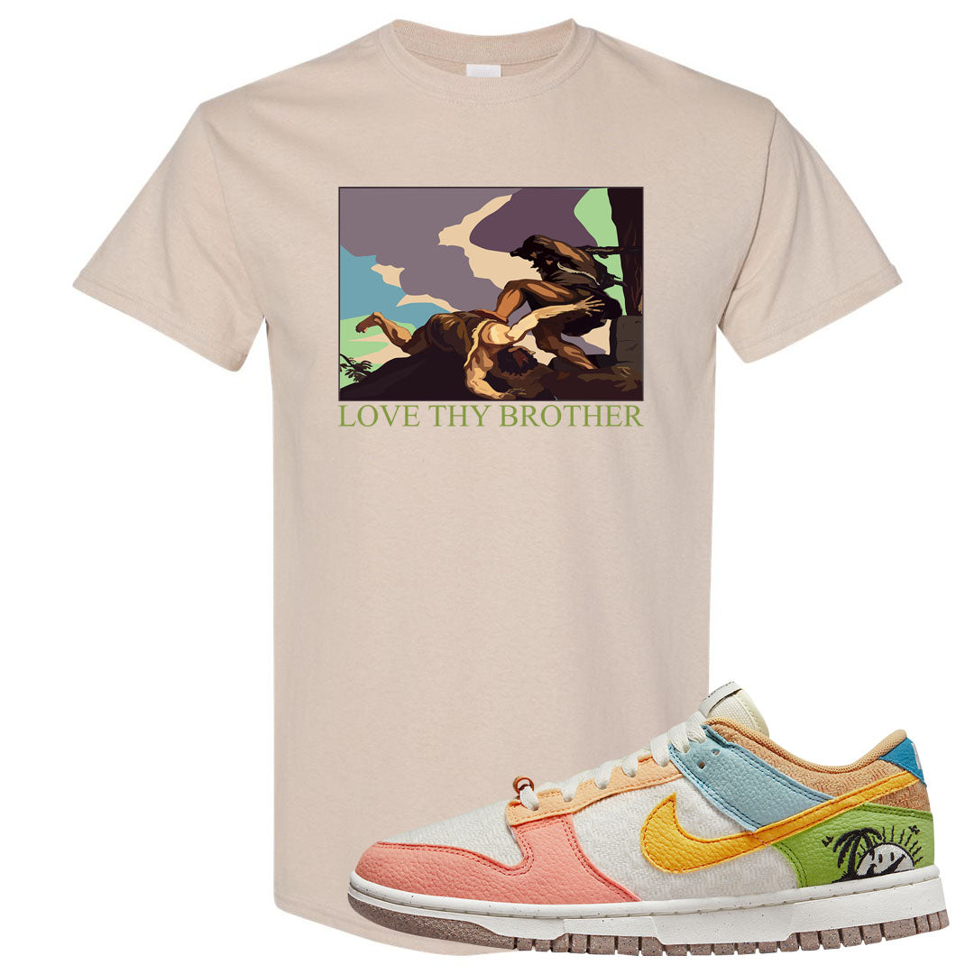 Sail Sanded Gold Low Dunks T Shirt | Love Thy Brother, Sand