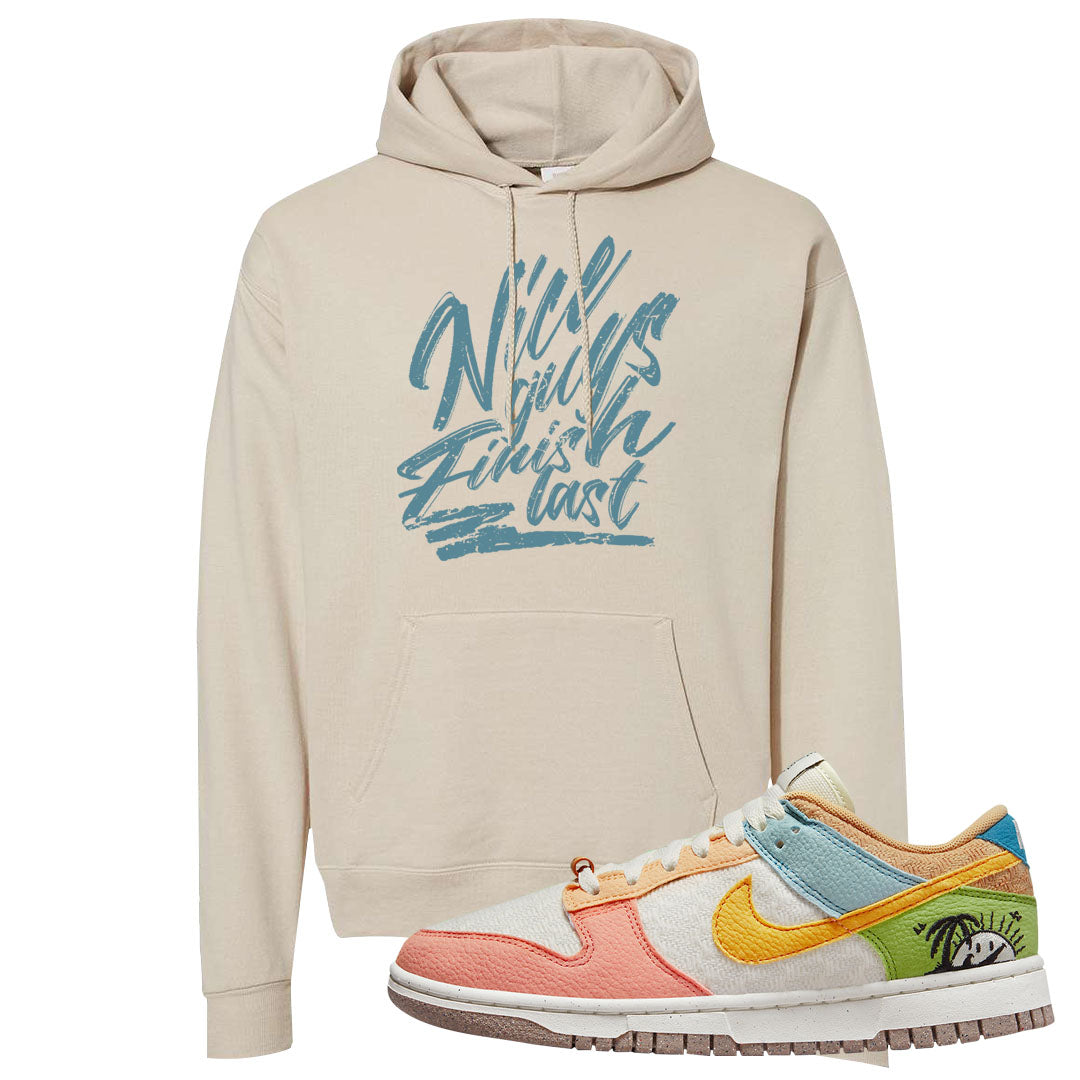 Sail Sanded Gold Low Dunks Hoodie | Nice Guys Finish Last, Sand