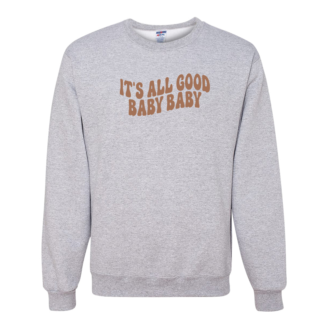 Sesame Seed Bun Low Dunks Crewneck Sweatshirt | All Good Baby, Ash