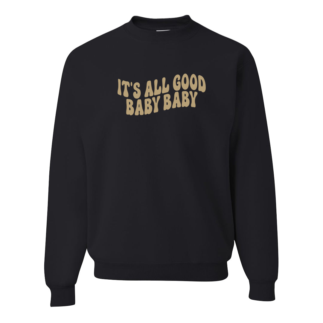 Sesame Seed Bun Low Dunks Crewneck Sweatshirt | All Good Baby, Black