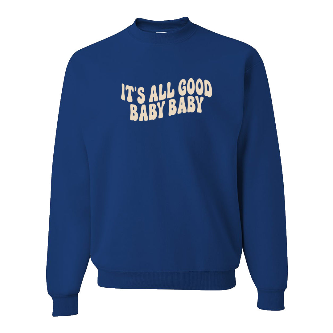 Sesame Seed Bun Low Dunks Crewneck Sweatshirt | All Good Baby, Royal