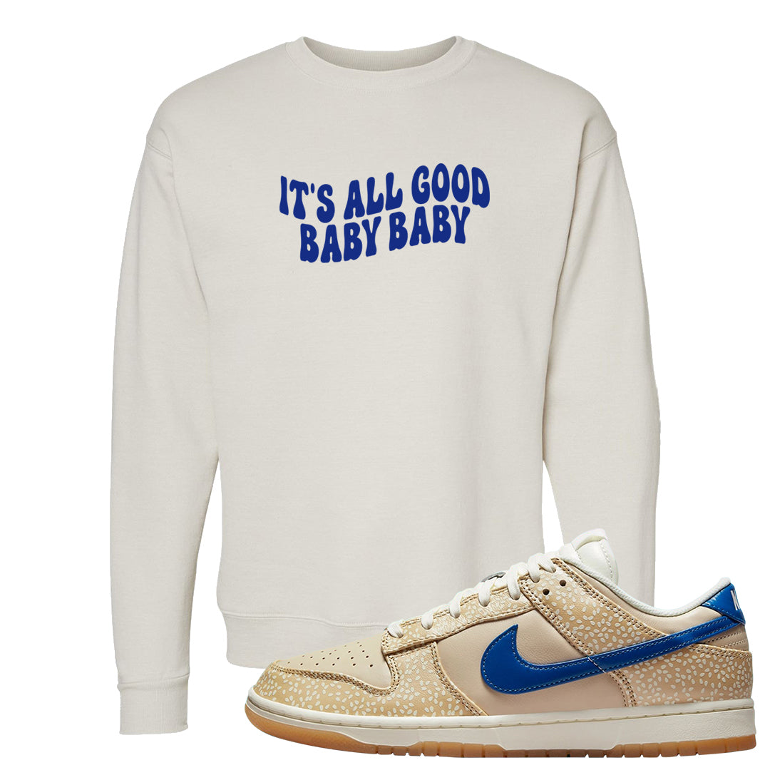 Sesame Seed Bun Low Dunks Crewneck Sweatshirt | All Good Baby, Sand