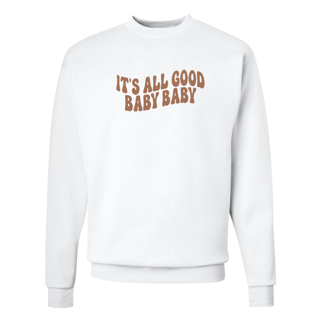 Sesame Seed Bun Low Dunks Crewneck Sweatshirt | All Good Baby, White