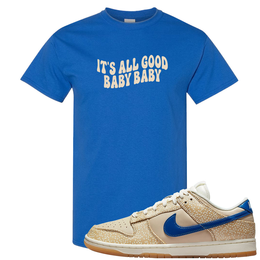 Sesame Seed Bun Low Dunks T Shirt | All Good Baby, Royal