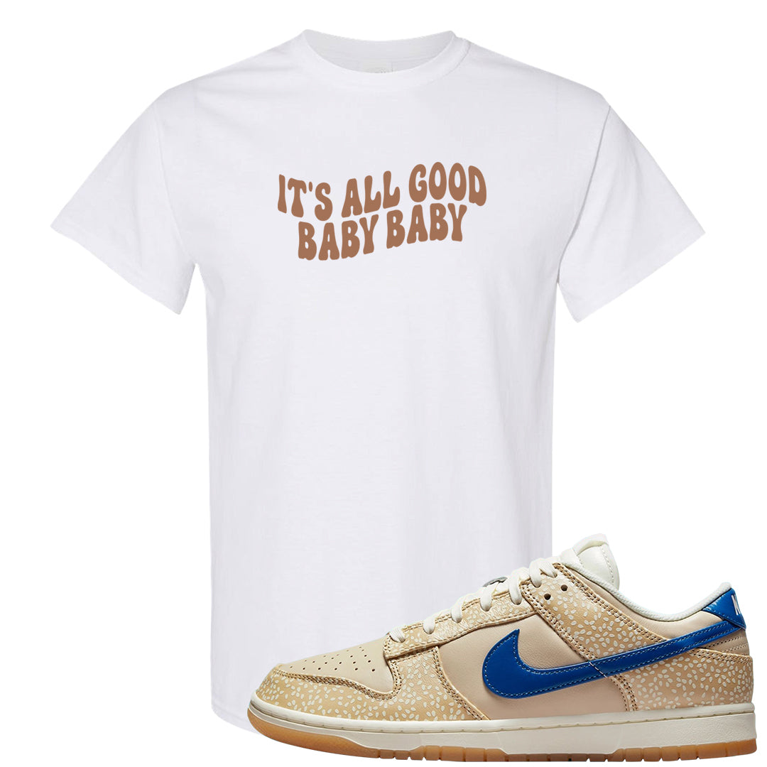 Sesame Seed Bun Low Dunks T Shirt | All Good Baby, White