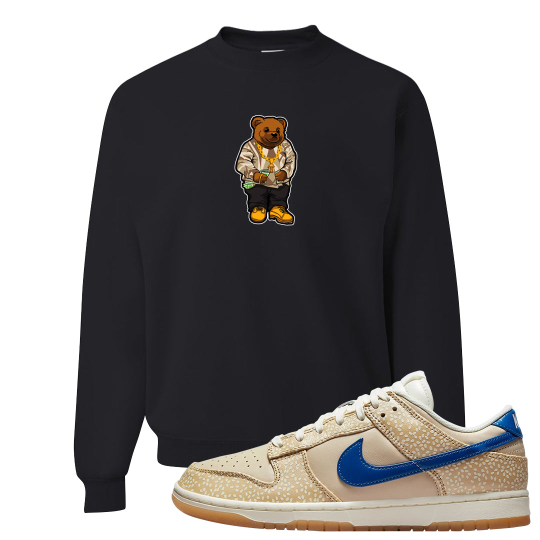 Sesame Seed Bun Low Dunks Crewneck Sweatshirt | Sweater Bear, Black