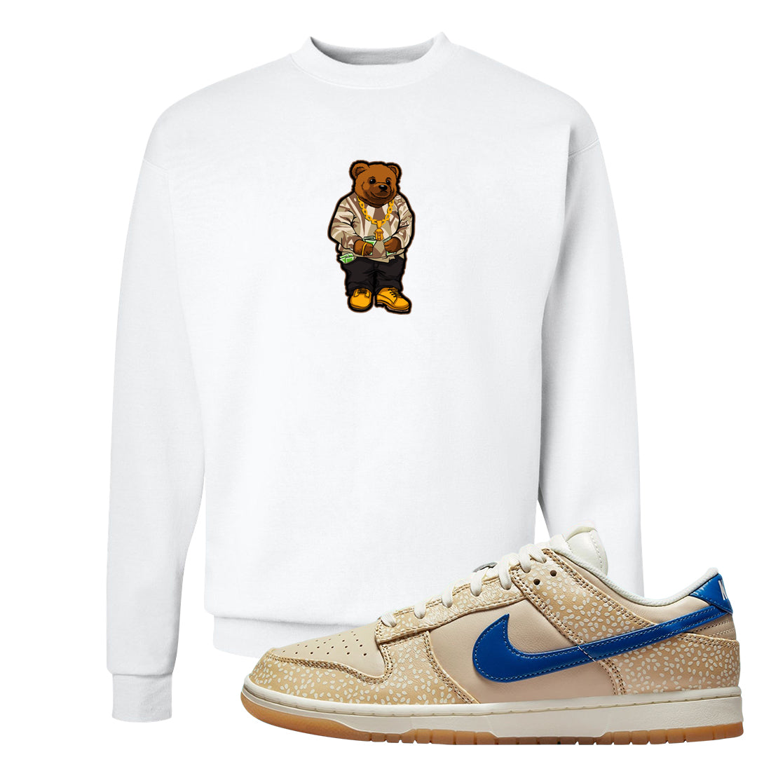 Sesame Seed Bun Low Dunks Crewneck Sweatshirt | Sweater Bear, White