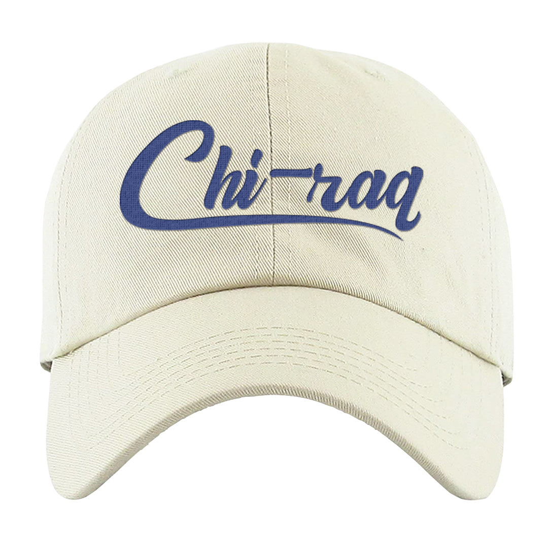 Sesame Seed Bun Low Dunks Dad Hat | Chiraq, White