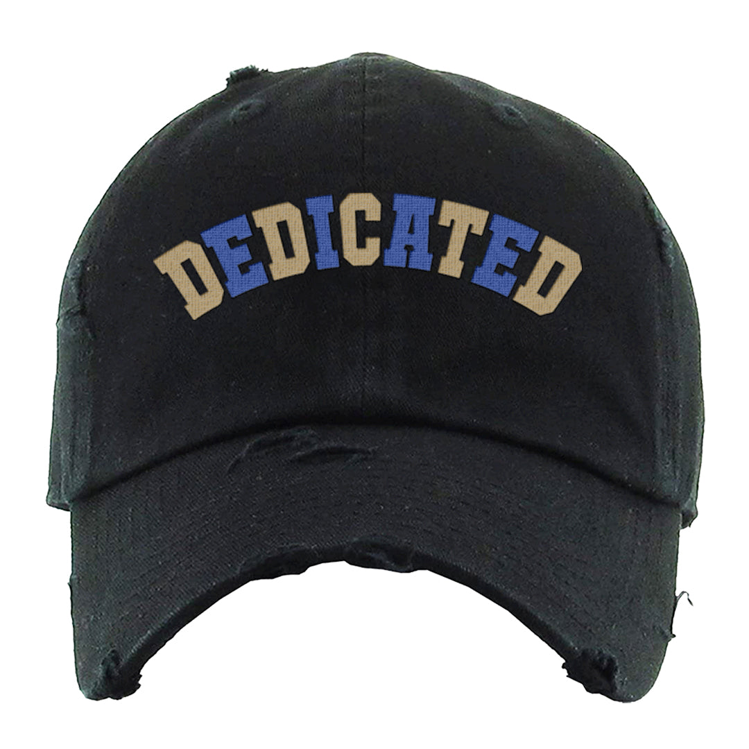 Sesame Seed Bun Low Dunks Distressed Dad Hat | Dedicated, Black