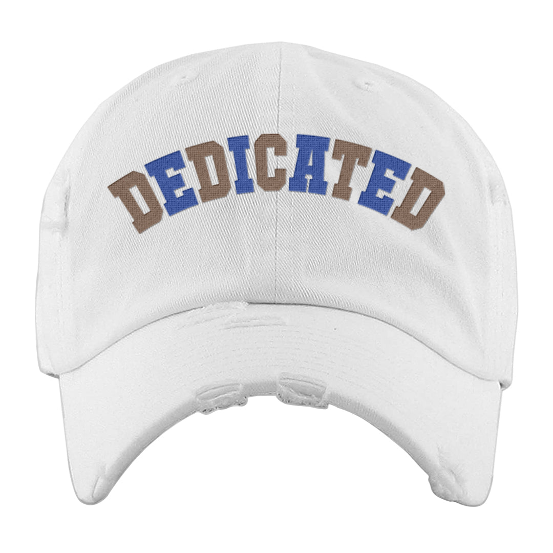 Sesame Seed Bun Low Dunks Distressed Dad Hat | Dedicated, White