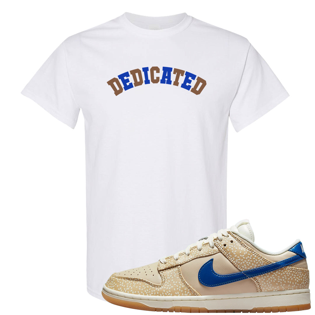 Sesame Seed Bun Low Dunks T Shirt | Dedicated, White