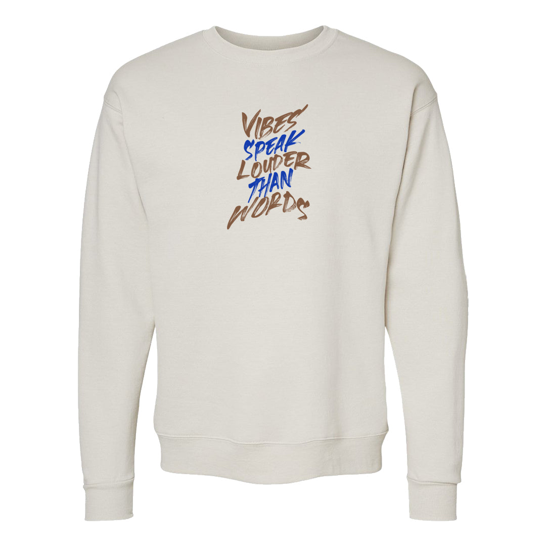Sesame Seed Bun Low Dunks Crewneck Sweatshirt | Vibes Speak Louder Than Words, Sand