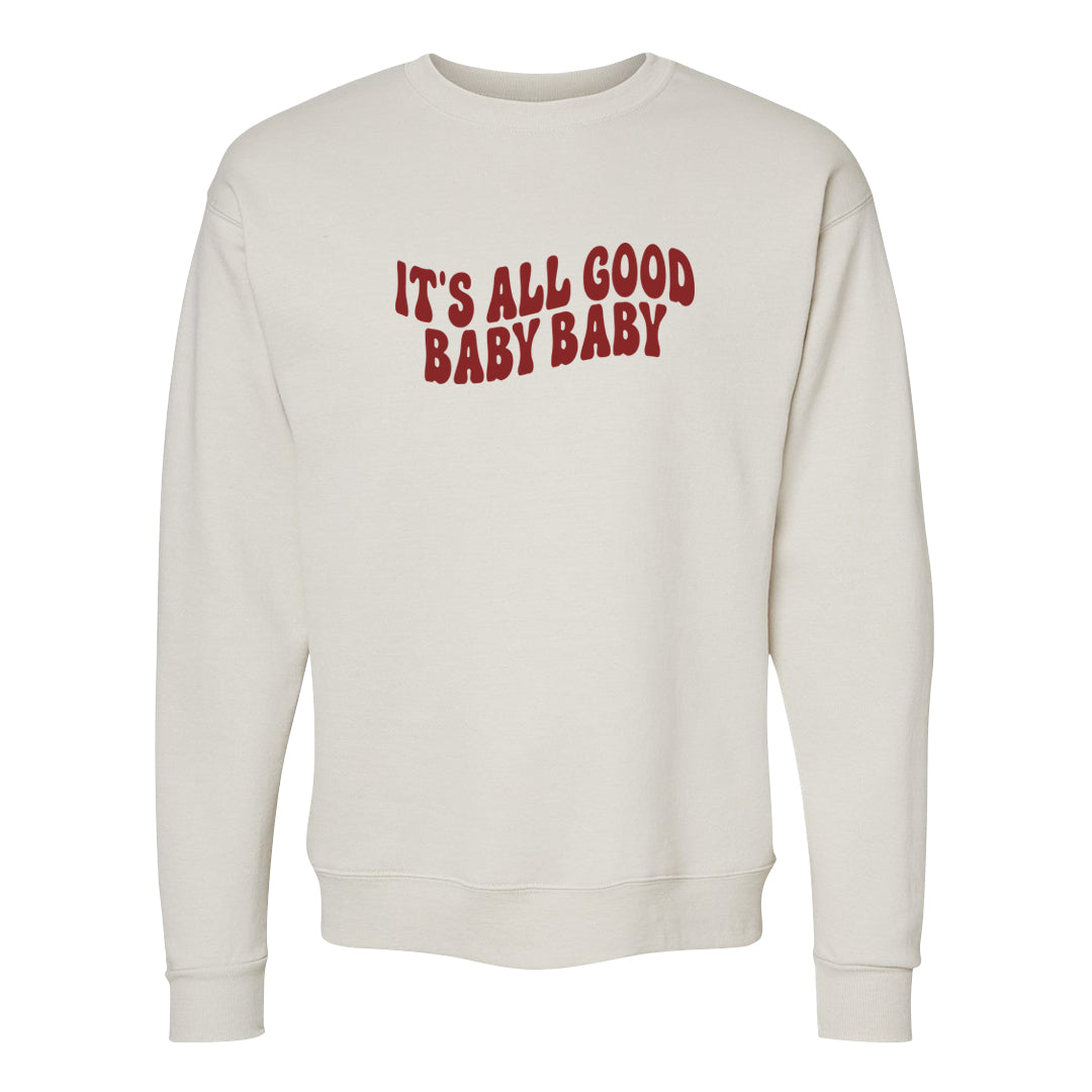 Shimmer Sanddrift Fuzzy Low Dunks Crewneck Sweatshirt | All Good Baby, Sand