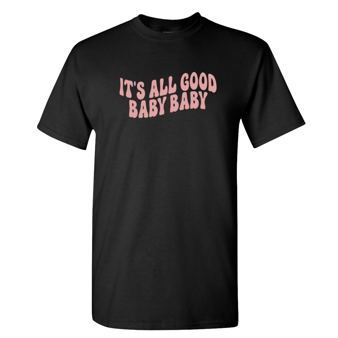 Shimmer Sanddrift Fuzzy Low Dunks T Shirt | All Good Baby, Black