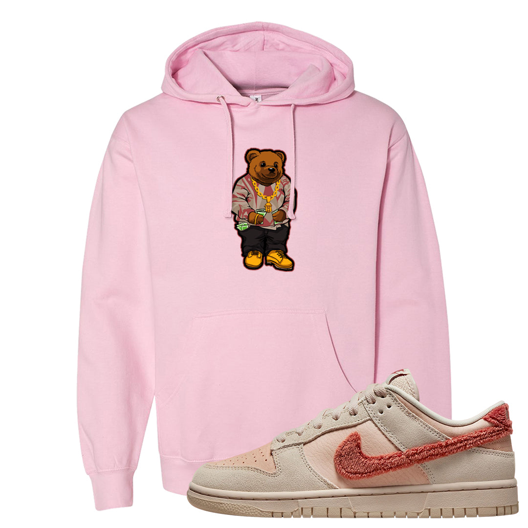 Shimmer Sanddrift Fuzzy Low Dunks Hoodie | Sweater Bear, Light Pink