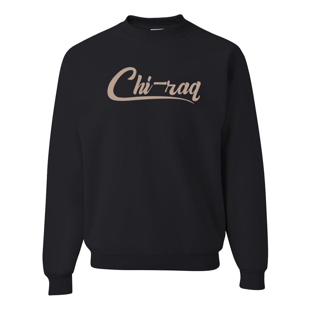 Shimmer Sanddrift Fuzzy Low Dunks Crewneck Sweatshirt | Chiraq, Black