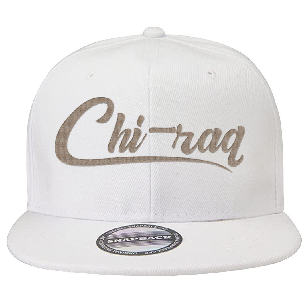 Shimmer Sanddrift Fuzzy Low Dunks Snapback Hat | Chiraq, White