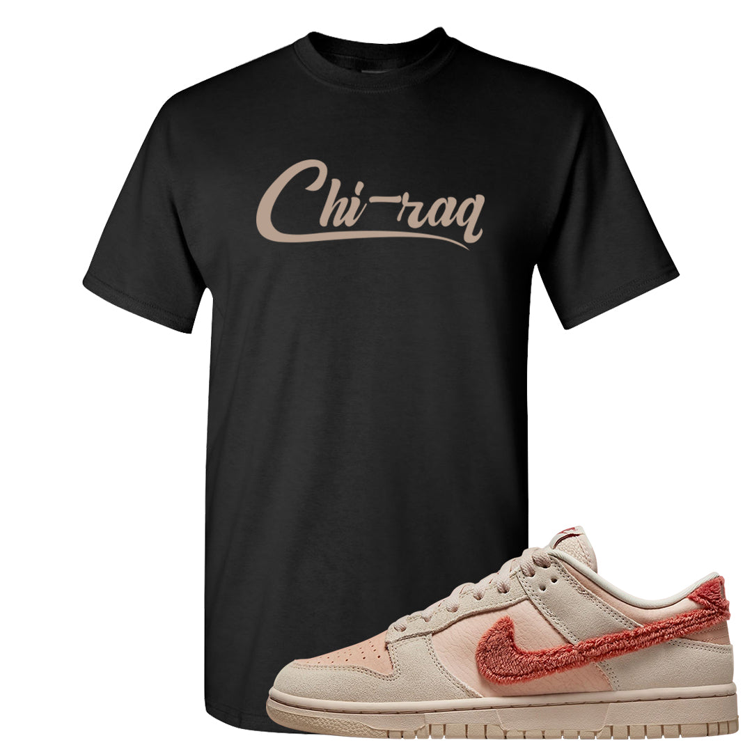 Shimmer Sanddrift Fuzzy Low Dunks T Shirt | Chiraq, Black