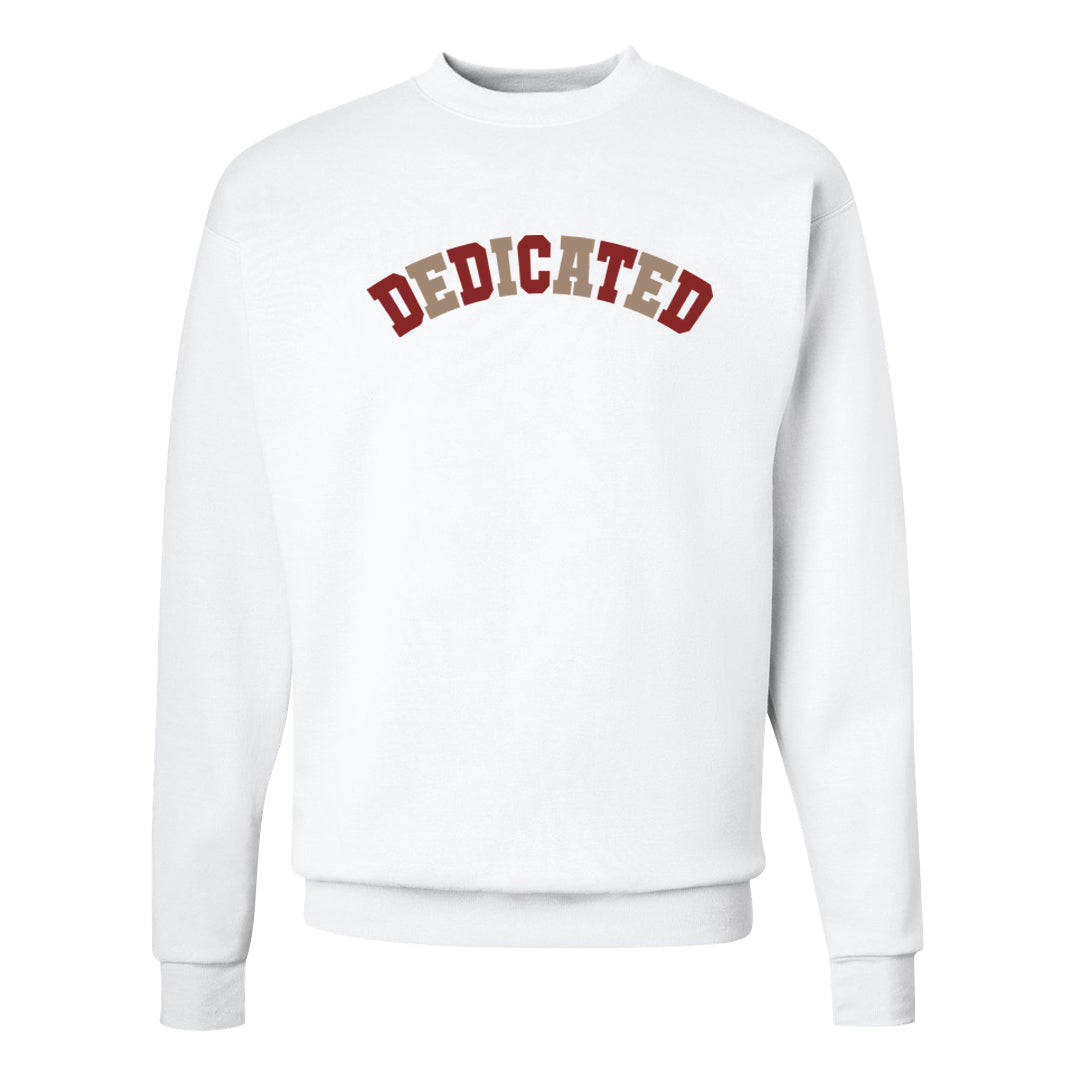 Shimmer Sanddrift Fuzzy Low Dunks Crewneck Sweatshirt | Dedicated, White
