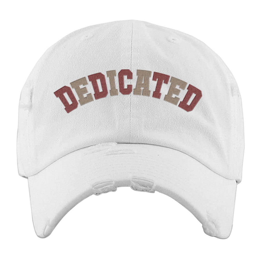 Shimmer Sanddrift Fuzzy Low Dunks Distressed Dad Hat | Dedicated, White