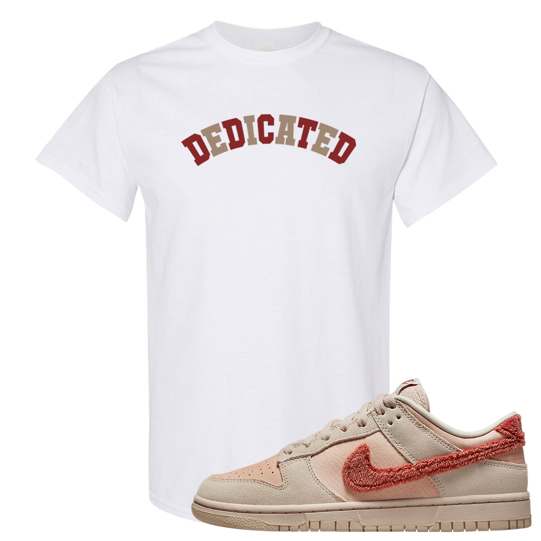 Shimmer Sanddrift Fuzzy Low Dunks T Shirt | Dedicated, White