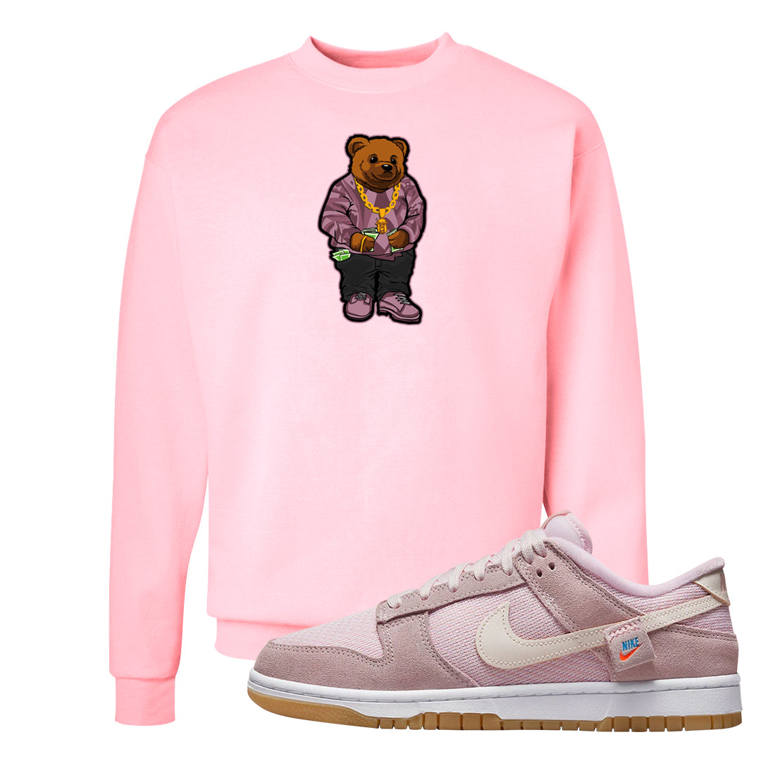 Teddy Bear Pink Low Dunks Crewneck Sweatshirt | Sweater Bear, Light Pink