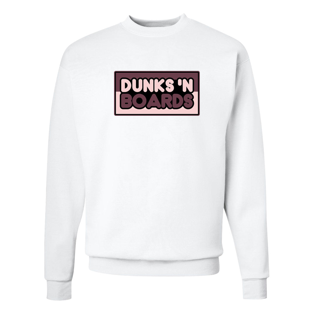 Teddy Bear Pink Low Dunks Crewneck Sweatshirt | Dunks N Boards, White