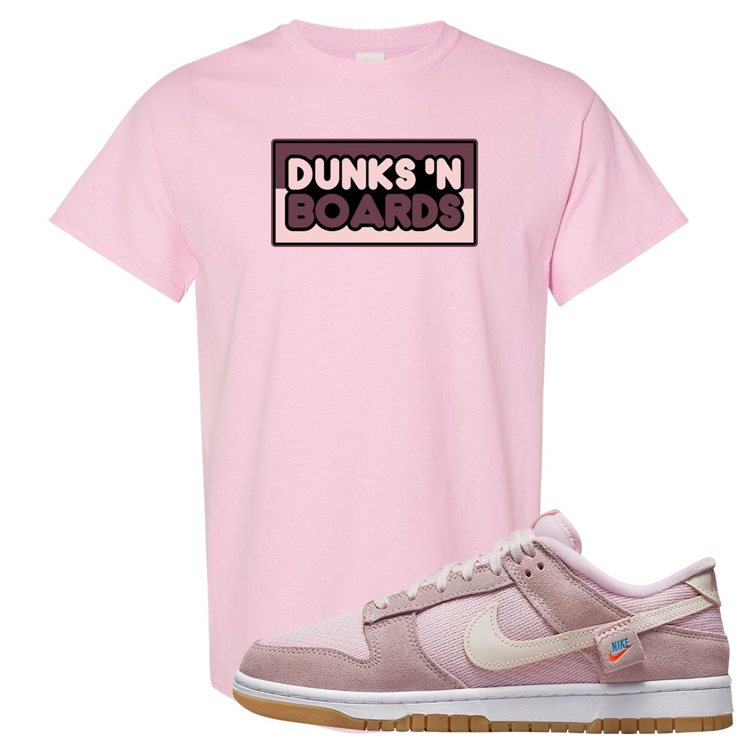 Teddy Bear Pink Low Dunks T Shirt | Dunks N Boards, Light Pink