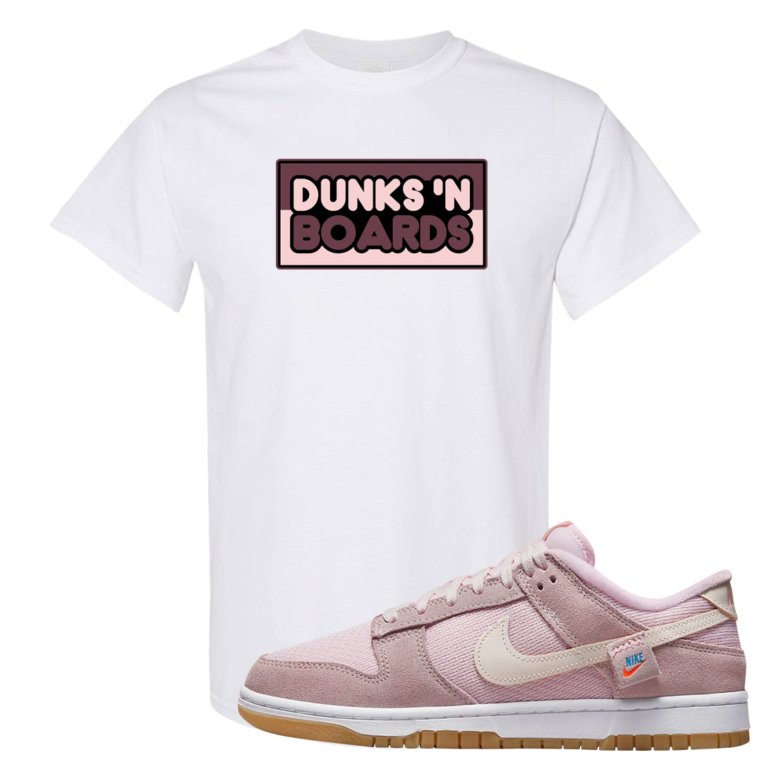 Teddy Bear Pink Low Dunks T Shirt | Dunks N Boards, White