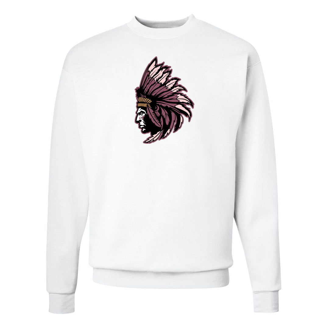 Teddy Bear Pink Low Dunks Crewneck Sweatshirt | Indian Chief, White