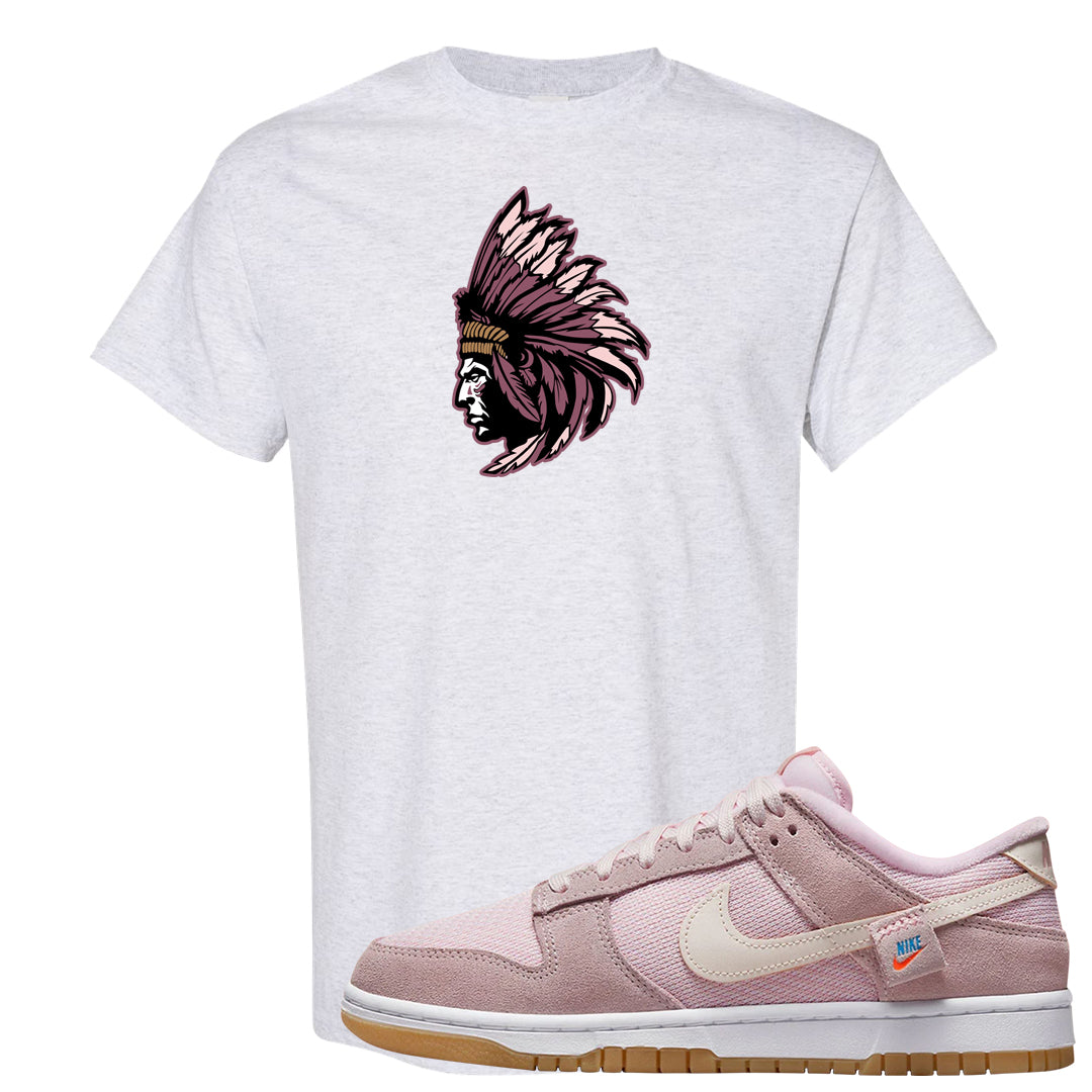 Teddy Bear Pink Low Dunks T Shirt | Indian Chief, Ash